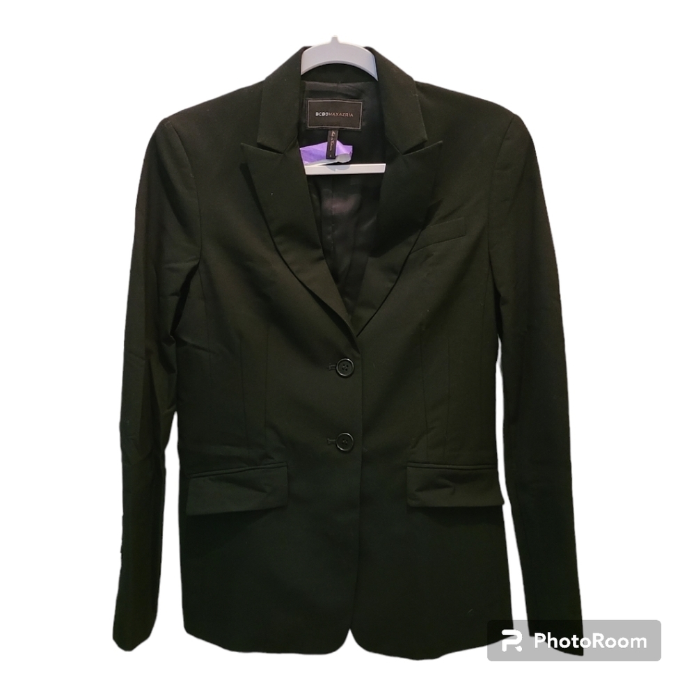 BCBGMAXAZRIA Women's Blazer Jacket Black Size Small Career Workwear JOV40353